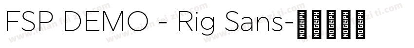 FSP DEMO - Rig Sans字体转换